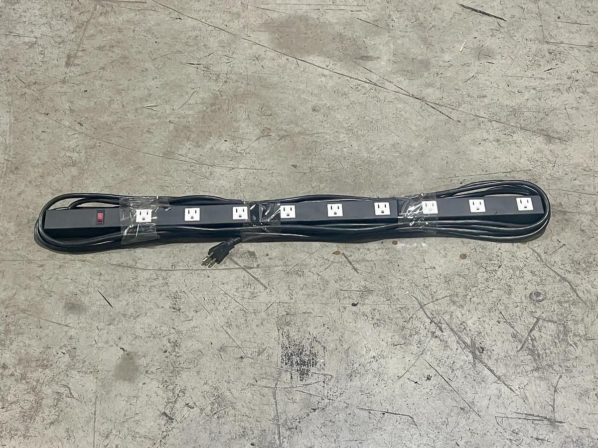 Used Lot of 3: X1 EPS-30925 3-Foot (36") 9-Outlet Metal Power Strip Surge Protector 25-Foot Cord