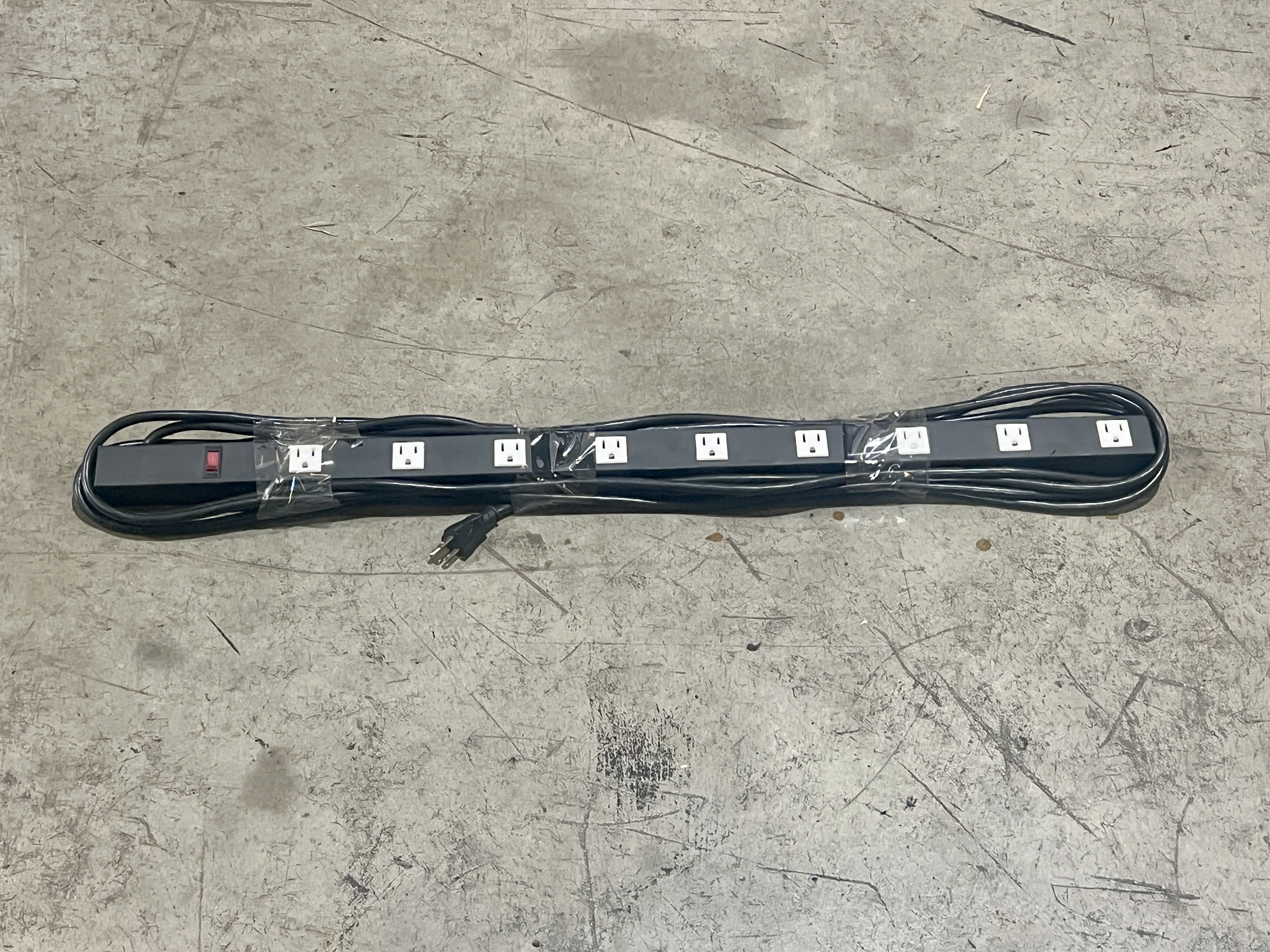 Used Lot of 3: X1 EPS-30925 3-Foot (36") 9-Outlet Metal Power Strip Surge Protector 25-Foot Cord