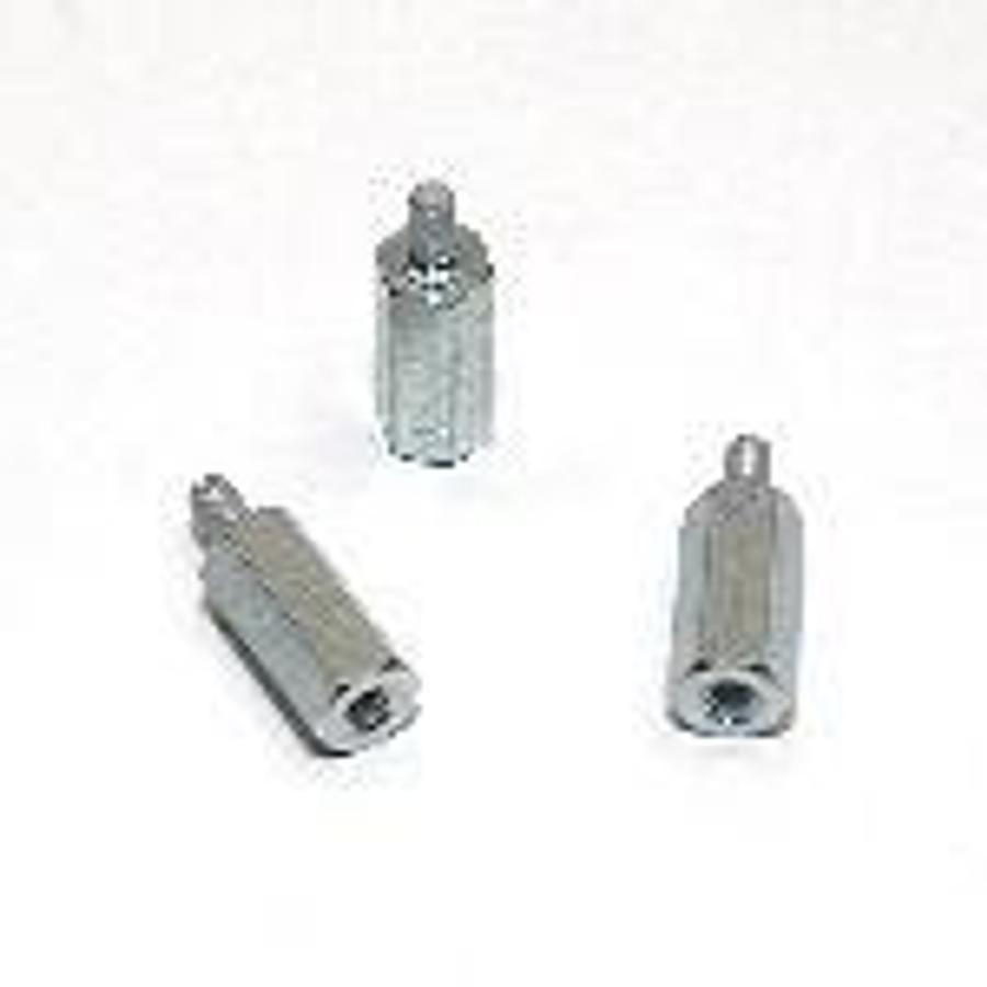 Used ALUMINUM STAND-OFF 3mmX 14.5mm THREAD ON ONE END WITH EPOXY AND TAPPED M3 ON THE OTHER END. ES4418
