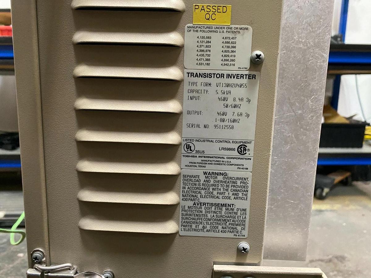 Used Toshiba Tosvert-130H2 Transistor Inverter Variable Torque, VT130H2U4055