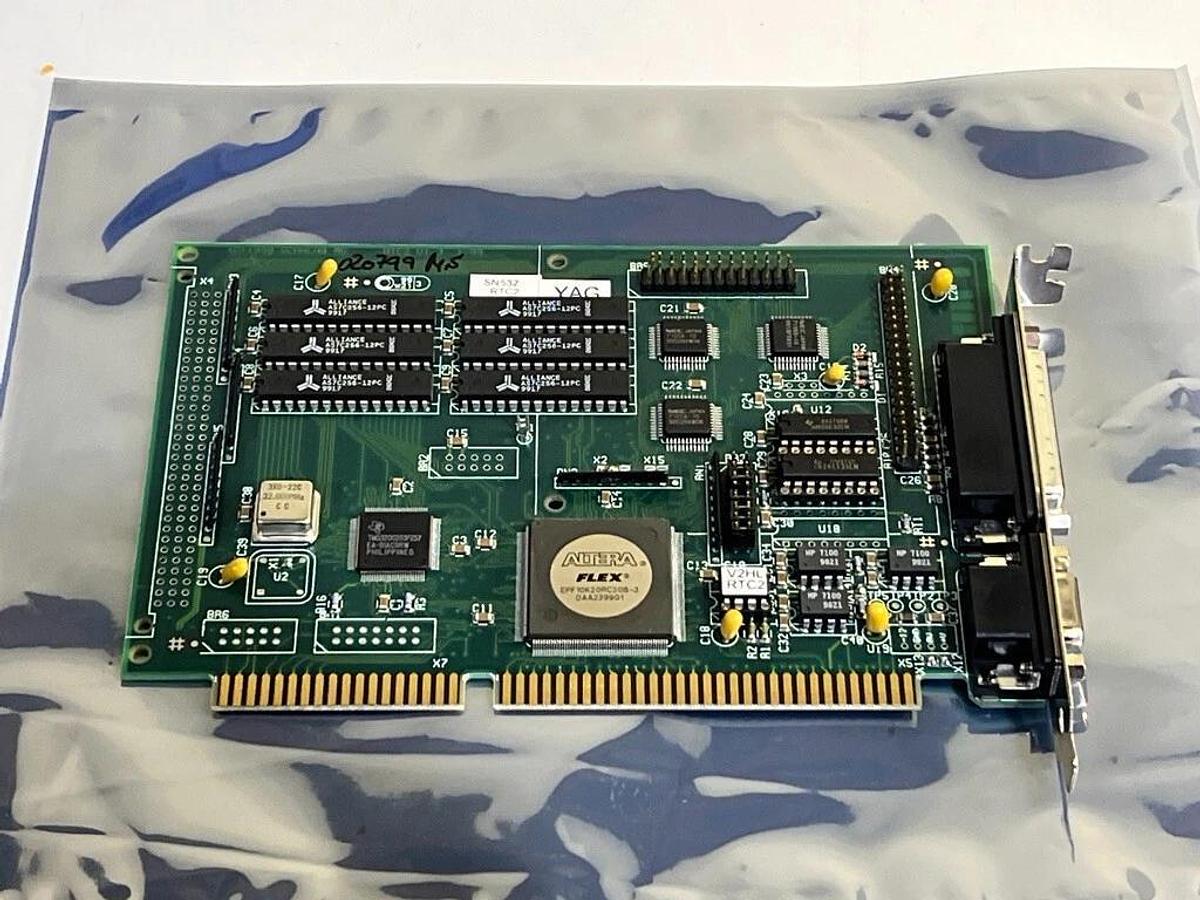 Used Scanlab RTC2 Control Board, 16-BIT ISA Bus Card, with Extra Lens