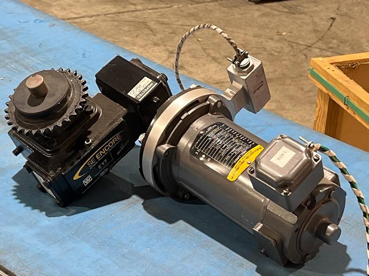 Used Baldor Reliance CDP3310 Electric Motor + Winsmith E17 MDND 300:1 RA Gear Reducer