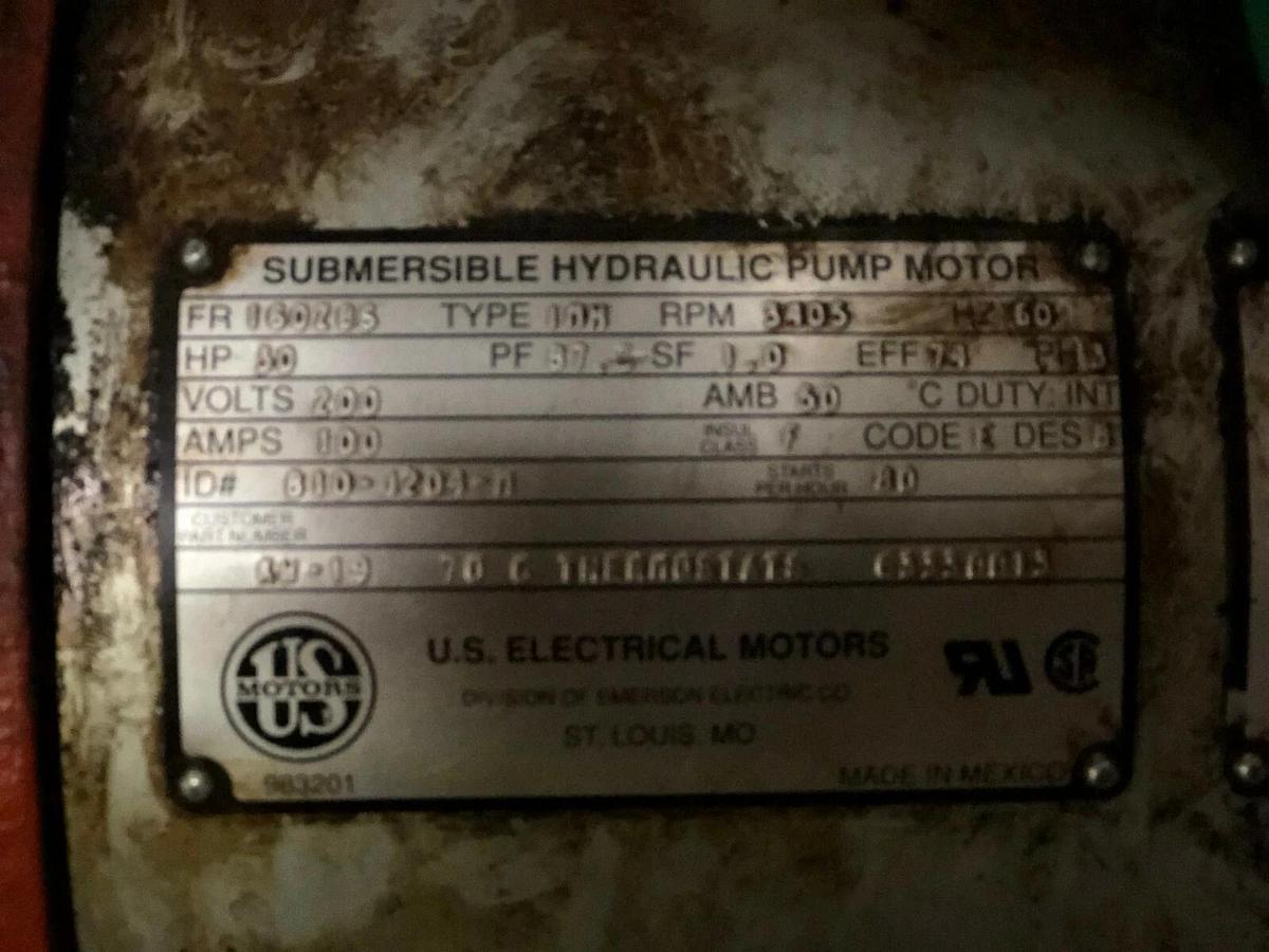 Used U.S. Electrical Motors Hydraulic Pump Motor EZ30S1HZ 200V 3PH 100A 30HP 160ZB5