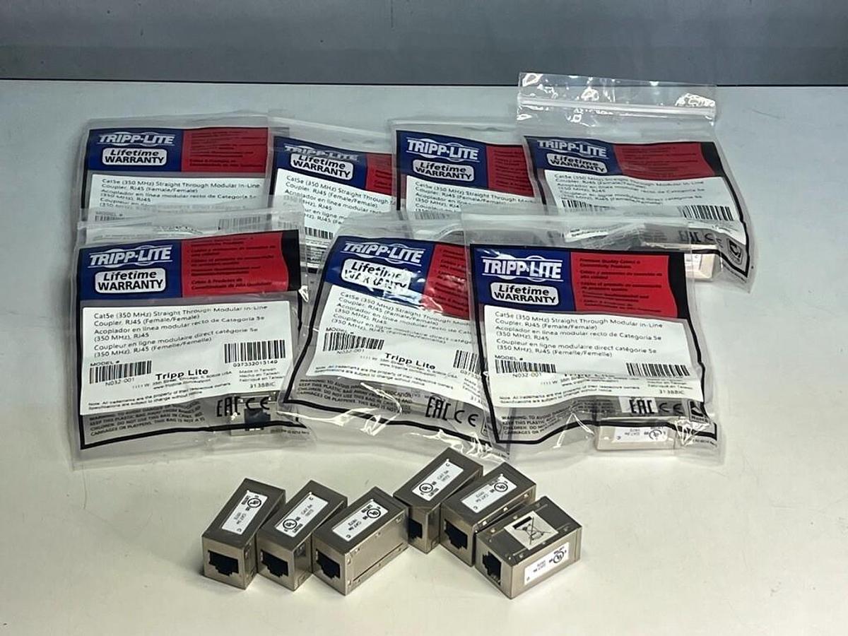 Lot of 13: Tripp Lite N032-001 Cat5e Inline Shielded Compact Coupler RJ45 F/F