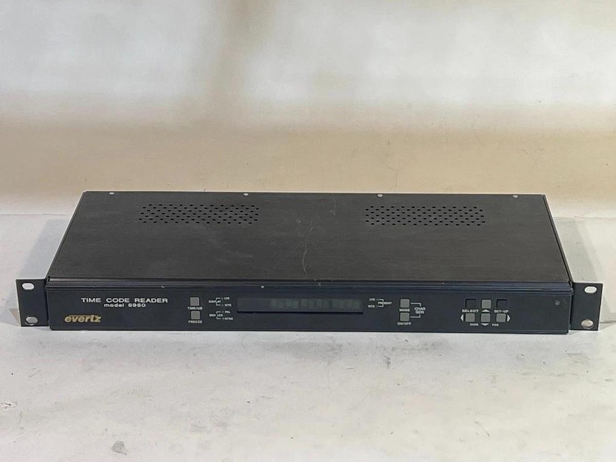 Used Evertz Microsystems Time Code Reader Model # 5950