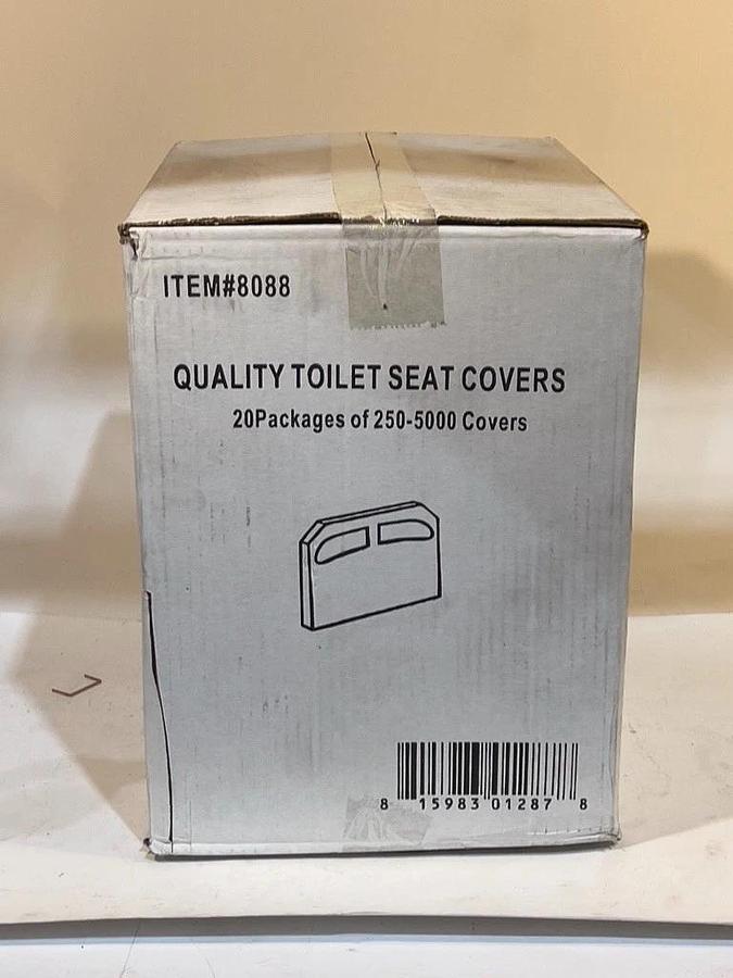 Vital International Solutions Item #8088 Toilet Seat Covers Box of 5000 (20x250)