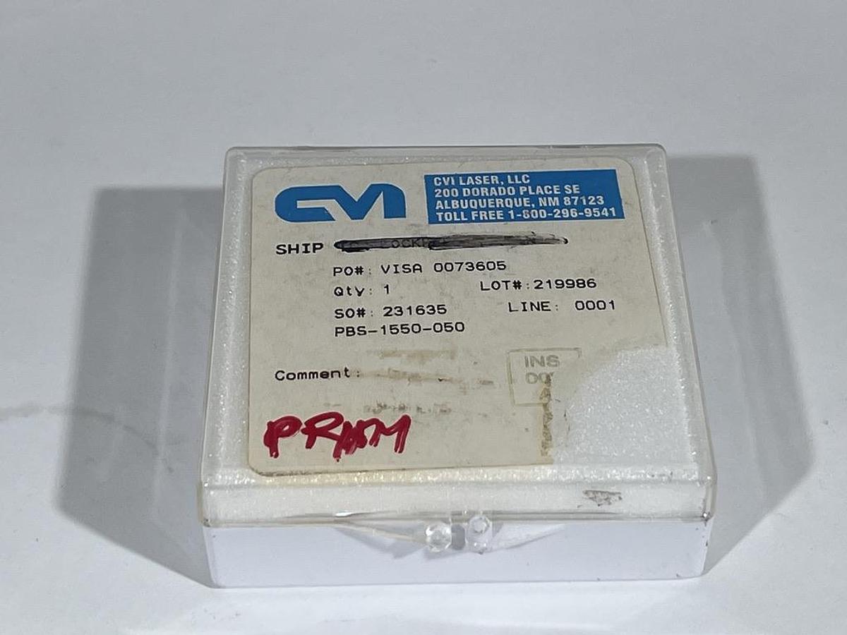 Used CVI PBS-1550-050 Polarizing Cube Beamsplitter
