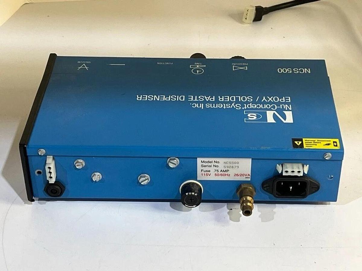 Used Nu-Concept Systems NCS 500 Epoxy / Solder Paste Dispenser System