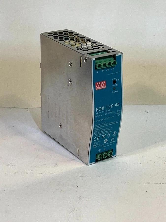 Lot of Mean Well DIN Rail Power Supplies & PULS Protection Module - HDR-100-48