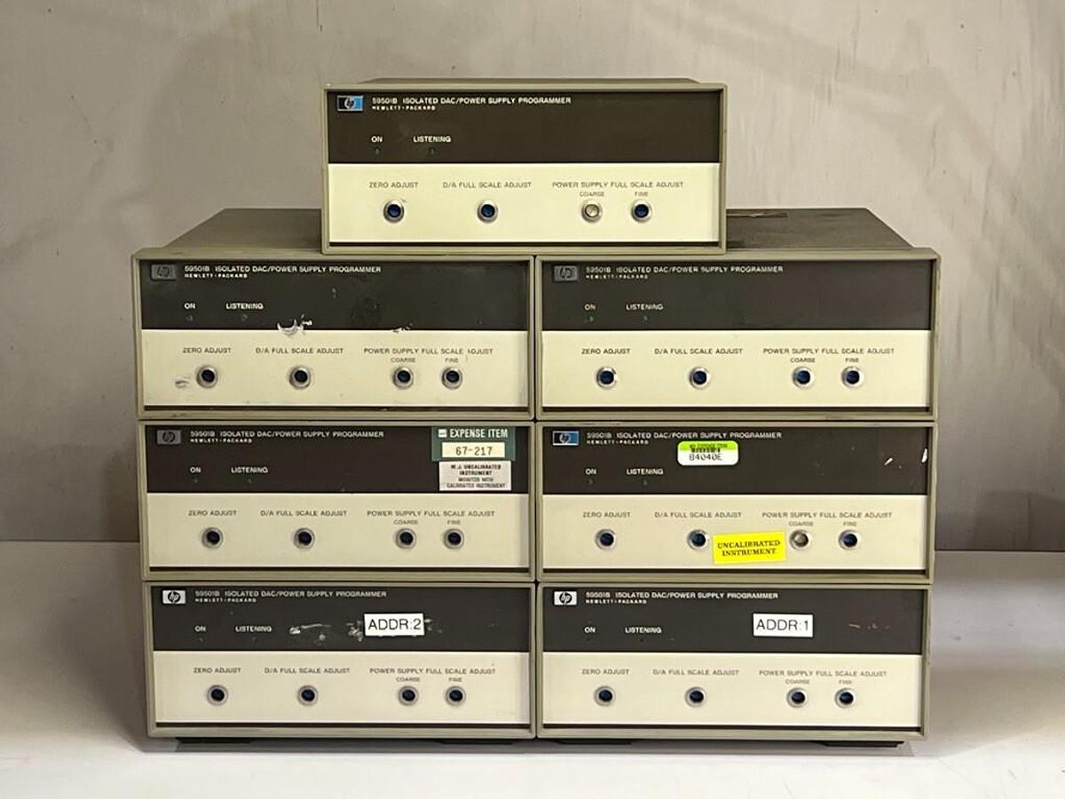 Used Lot of 7 Pieces: Hewlett Packard HP 59501B Isolated DAC/Power Supply Programmer