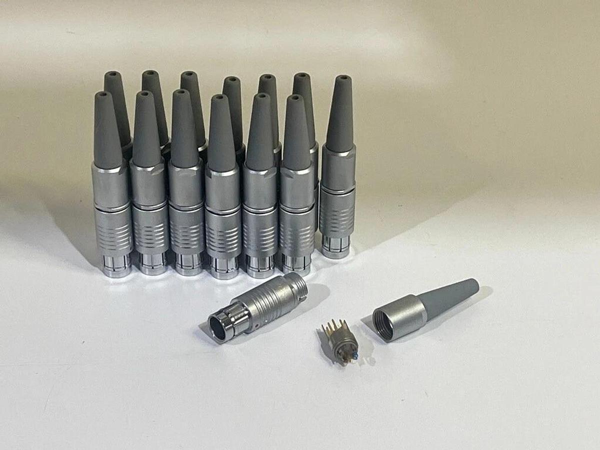 Used Lot of 50 Fischer 104 Series 9-Pin Male Connectors S 104 A055-130+ P/N 102921