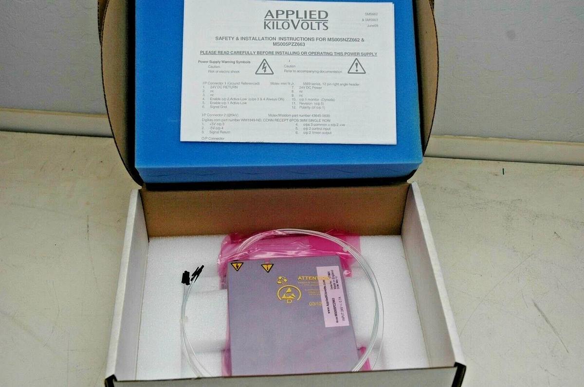 Applied Kilovolts MS005PZZ663 Power Supply, 24 VDC In, 5 kV & 2 kV Out - New