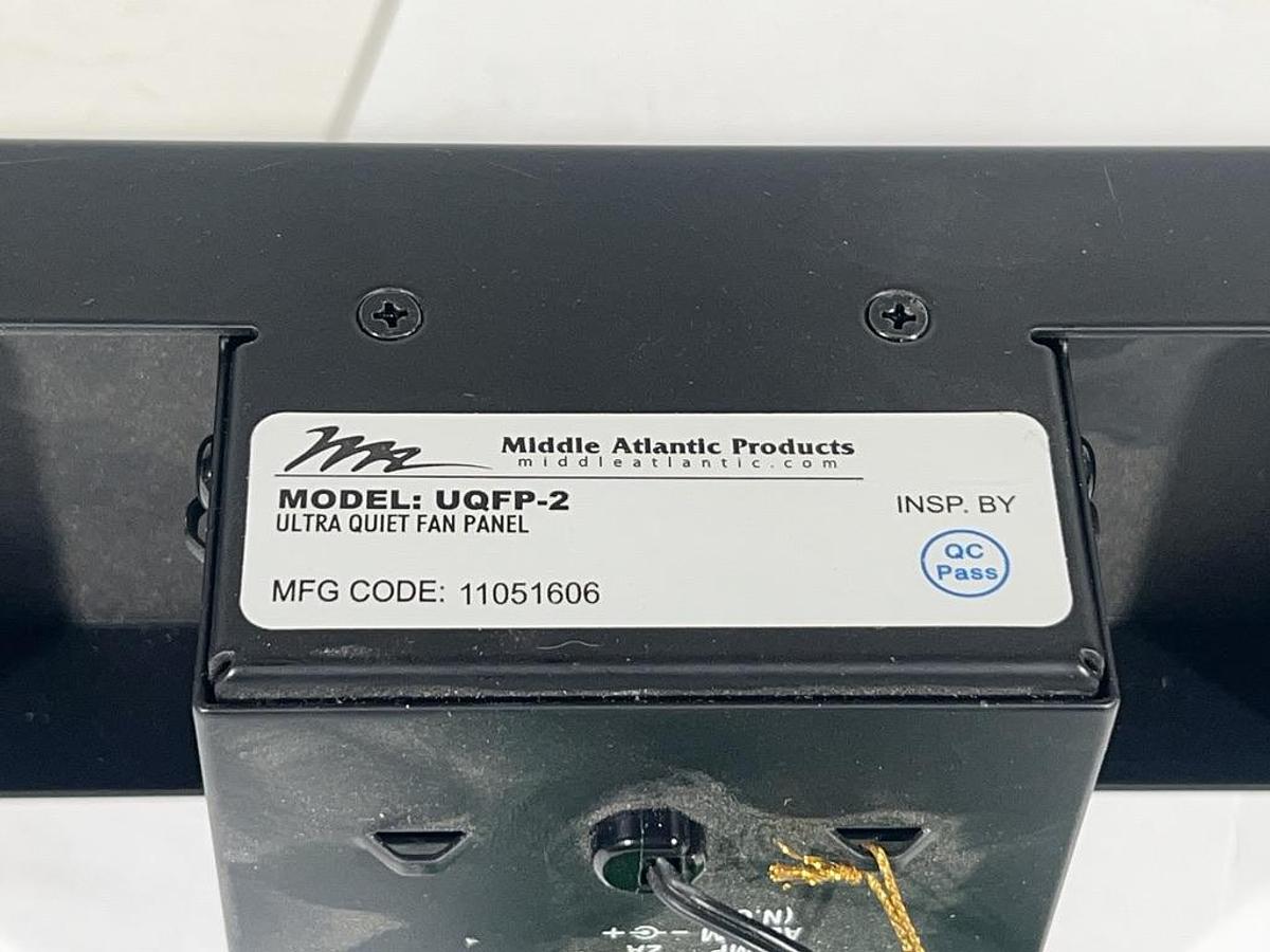 Middle Atlantic UQFP-2 Ultra Quiet Fan Panel - No 5V Adapter