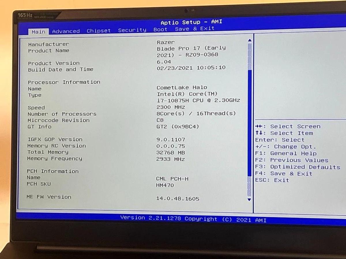 Used Razer Blade Pro 17 Early 2021 RZ09-0368 17-Inch Laptop 32GB RAM 6TB HDD Ubuntu