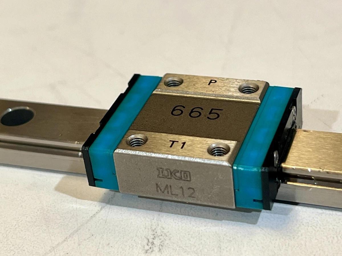 IKO C-Lube Maintenance Free Linear Way Slide 2X ML12 Slides + LWL12B Rail 560mm