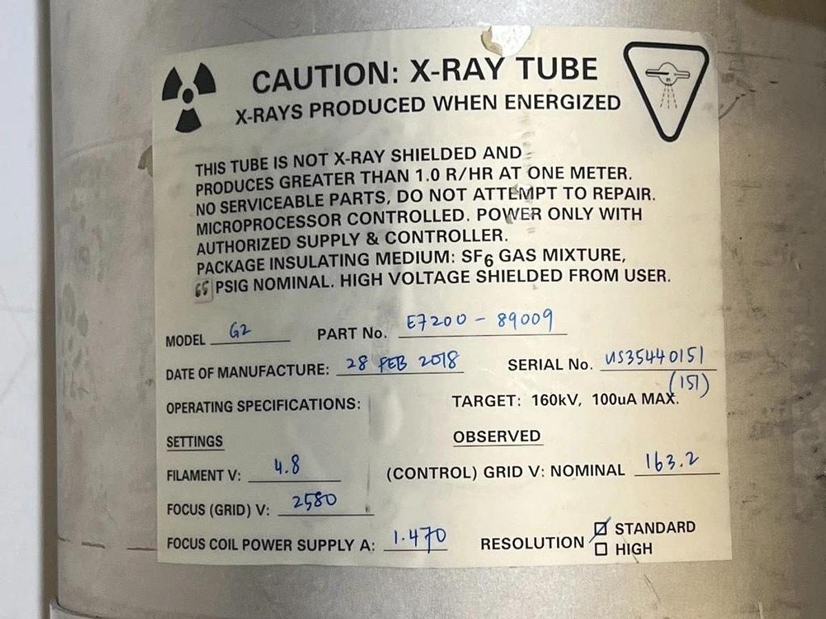 Used DS-41-04M15-53E Camera, X2858 Power Supply, & E7200-89009 X-Ray Tube Agilent 5DX