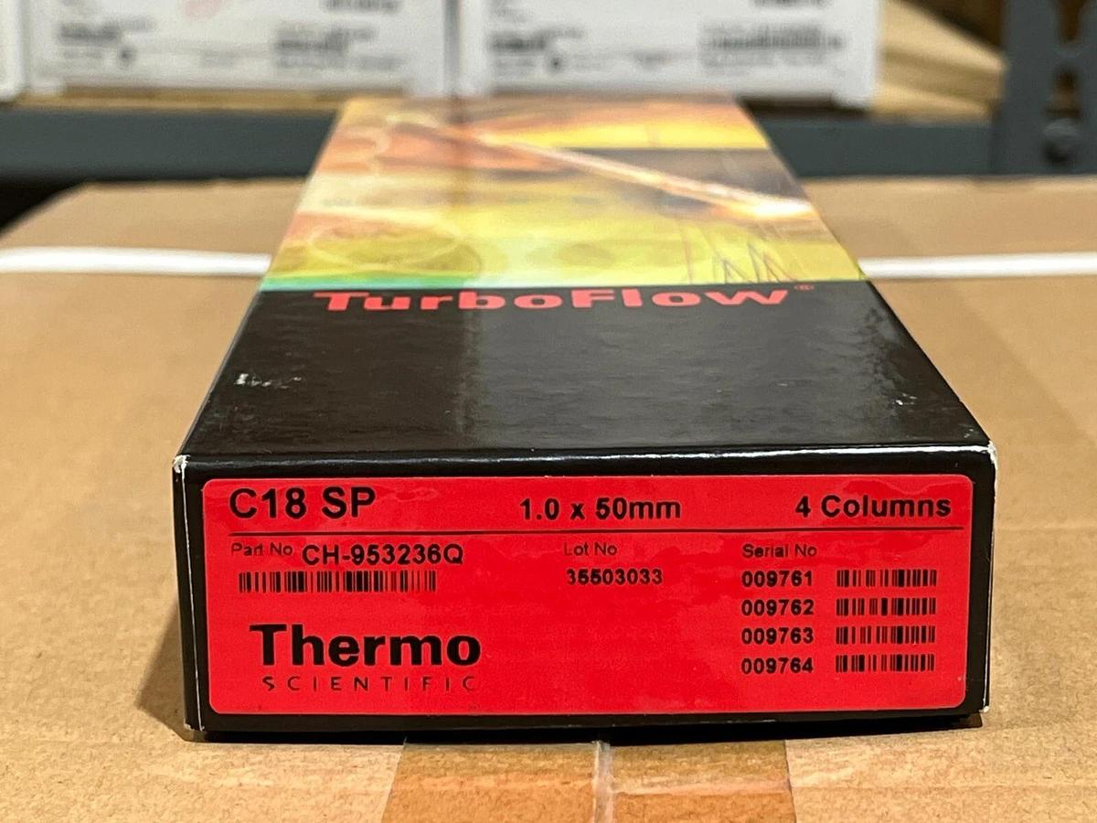 Used Box of 4 Thermo Scientific Turboflow C18 SP Columns 1.0 x 50mm CH-953236Q