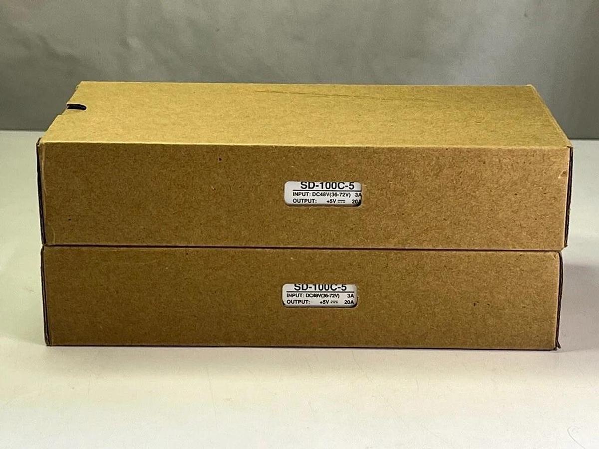 Used Lot of 2: Mean Well Model SD-100C-5 Power Supply 48VDC, 3A In 5VDC, 20A Out
