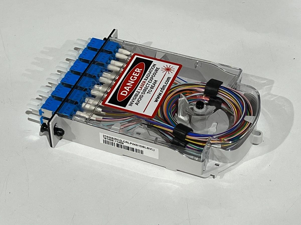 Used R&M Splice Cartridge 24 Fiber LCU SM EZ Strip - P/N 276206 RCG-CRLP24S1DBLBVL