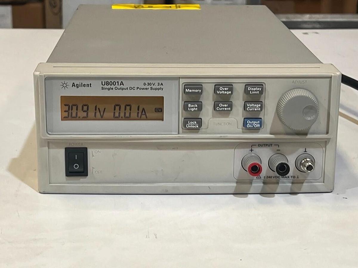 Used Agilent U8001A Single Output Adjustable DC Power Supply 0-30 V, 0-3 A