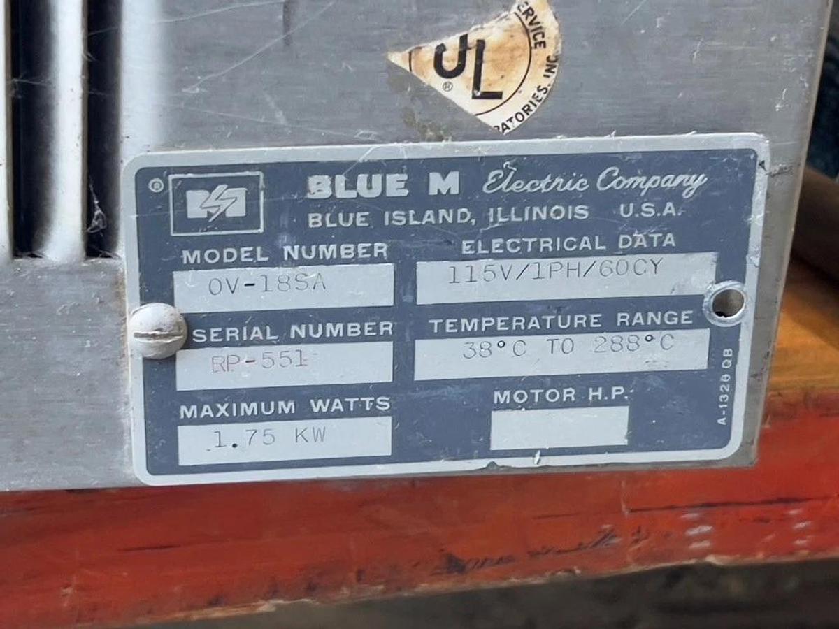 Used Blue M Stabil-Therm Laboratory Oven Model OV-18SA