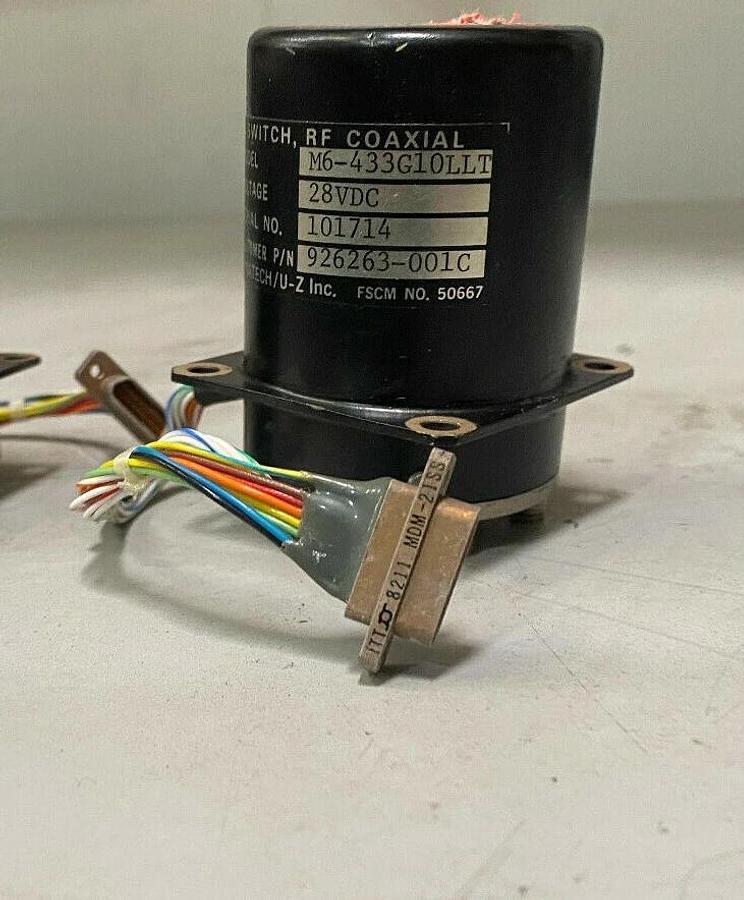 Used Dynatech / U-Z Inc. M6-433G10LLT RF Coaxial Switch