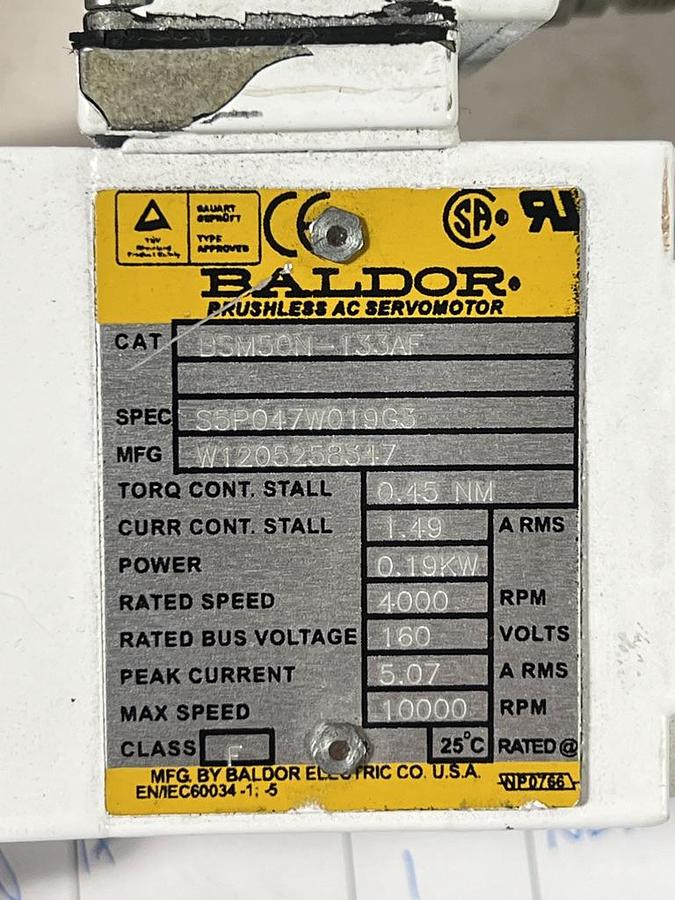 Used Toyo Robotics ECH5-L-100-BC-P10-C4 Cleanroom Actuator w/ Baldor Motor