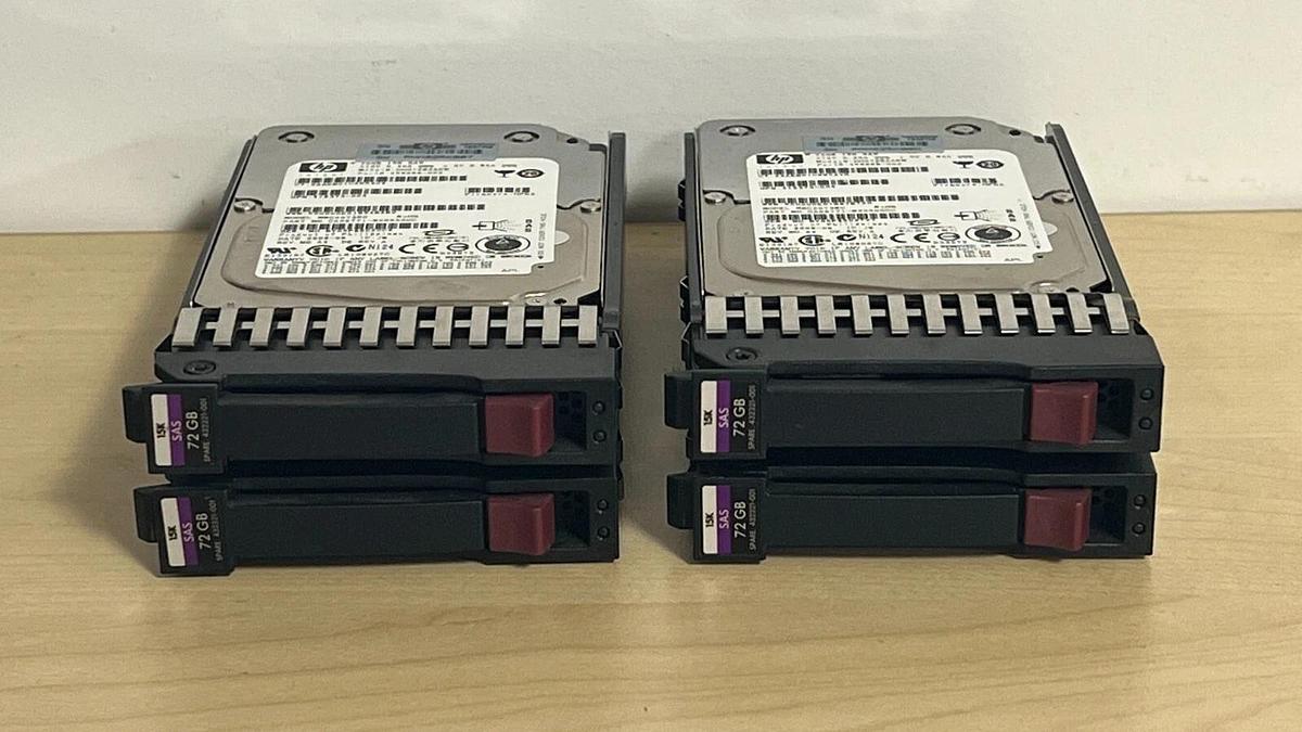 Used Lot of 8 72GB SAS HP Hard Drives HDD - P/N: 518216-001, 504015-001, 459889-002