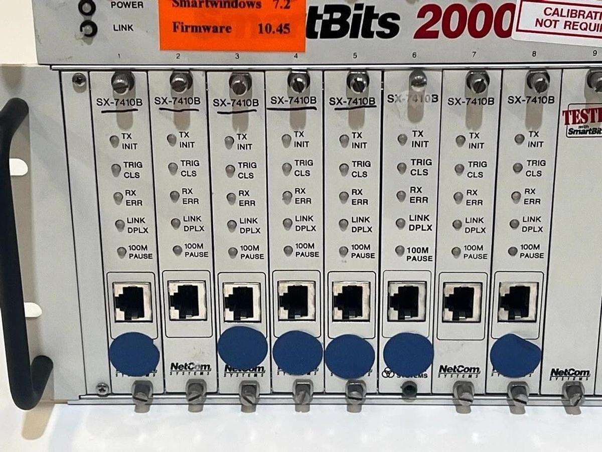Used Lot of 2 Each: SmartBits 200 & 2000 Systems + 16 Each: SX-7410B & Manual