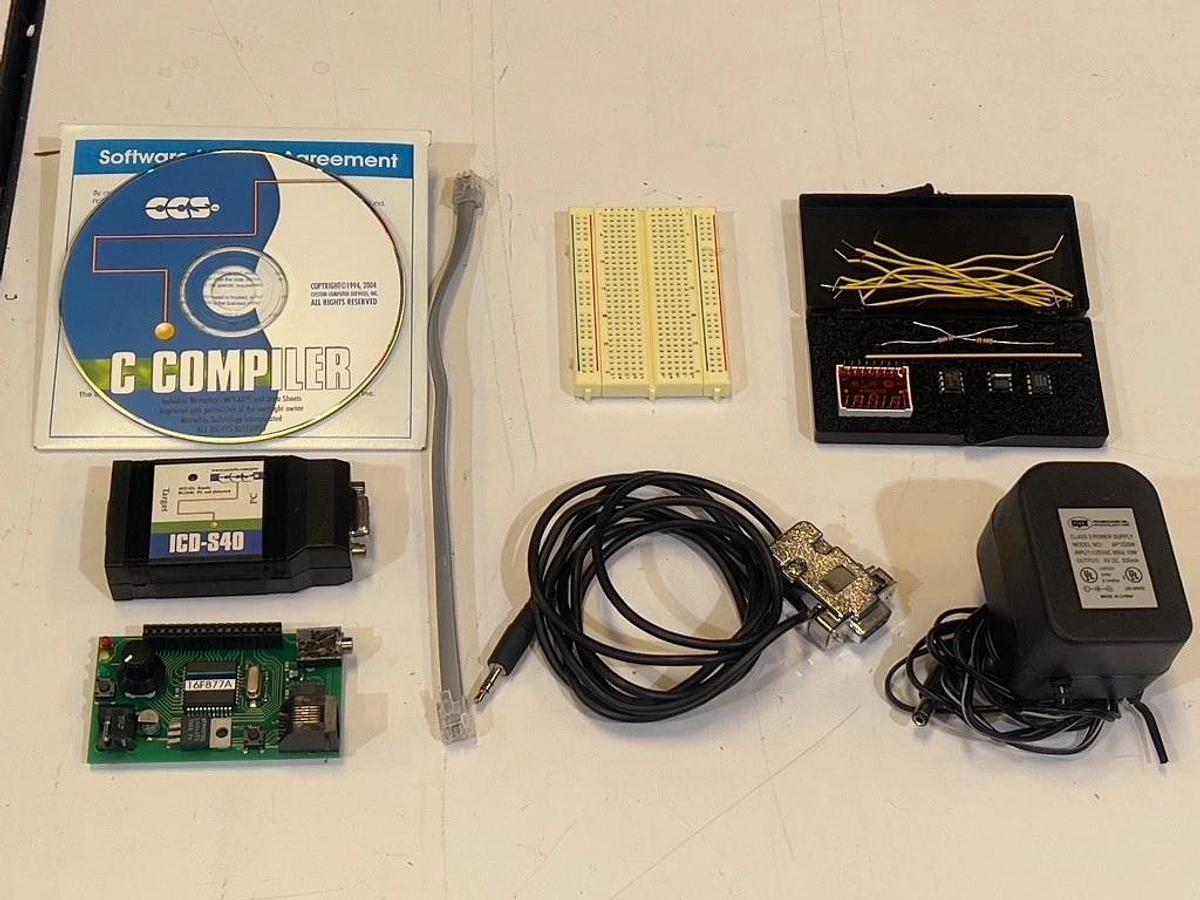 Used CCS PIC16F877A Development Kit with ICD-S40 Debugger and C Compiler CD