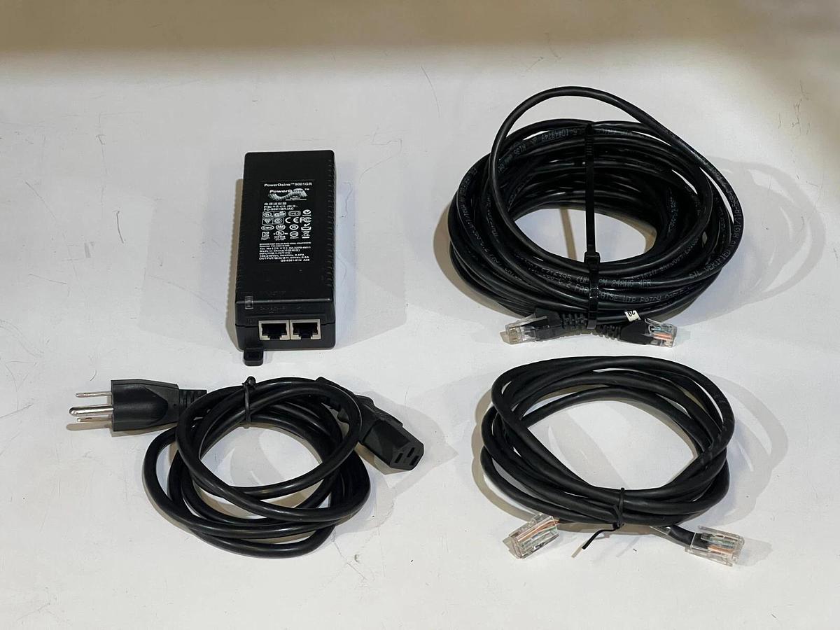 Used Polycom SoundStation IP 6000 P/N 2201-15600-001 + POE Power Supply & Microphones