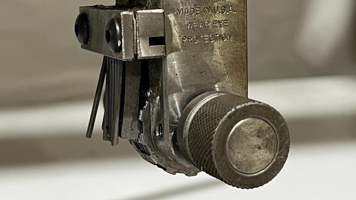 Used Numberall Model 98 Marking Platform Hammer Stamp with Model 85H Numbering Head