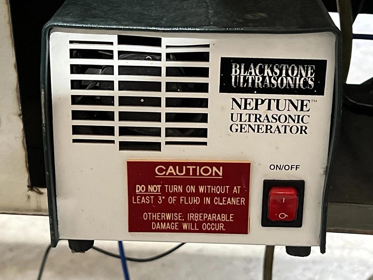 Used Solvent Fume Hood Delta Sonics Blackstone Ultrasonics Console Cleaning Tank Sink