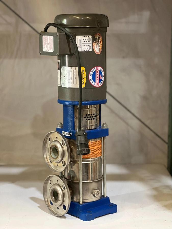 Used Goulds Pumps ITT G&L SSV 2SVC1G5EO 2 HP 3500 RPM - Baldor VM3555 35A13-672 Motor