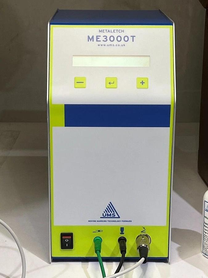 Used UMS Metaletch ME3000T Advanced Electrochemical Marking System w/ Thermal Printer