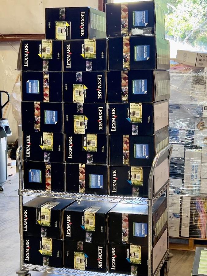 Huge 3 Pallet Lot of Toner Cartridges Lexmark HP Dell Samsung
