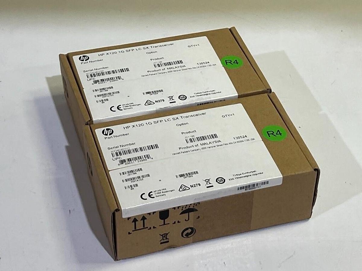 Used Lot of 2 HP JD118B HP120 1G SFP LC SX  Transceivers - GBIC Hewlett Packard