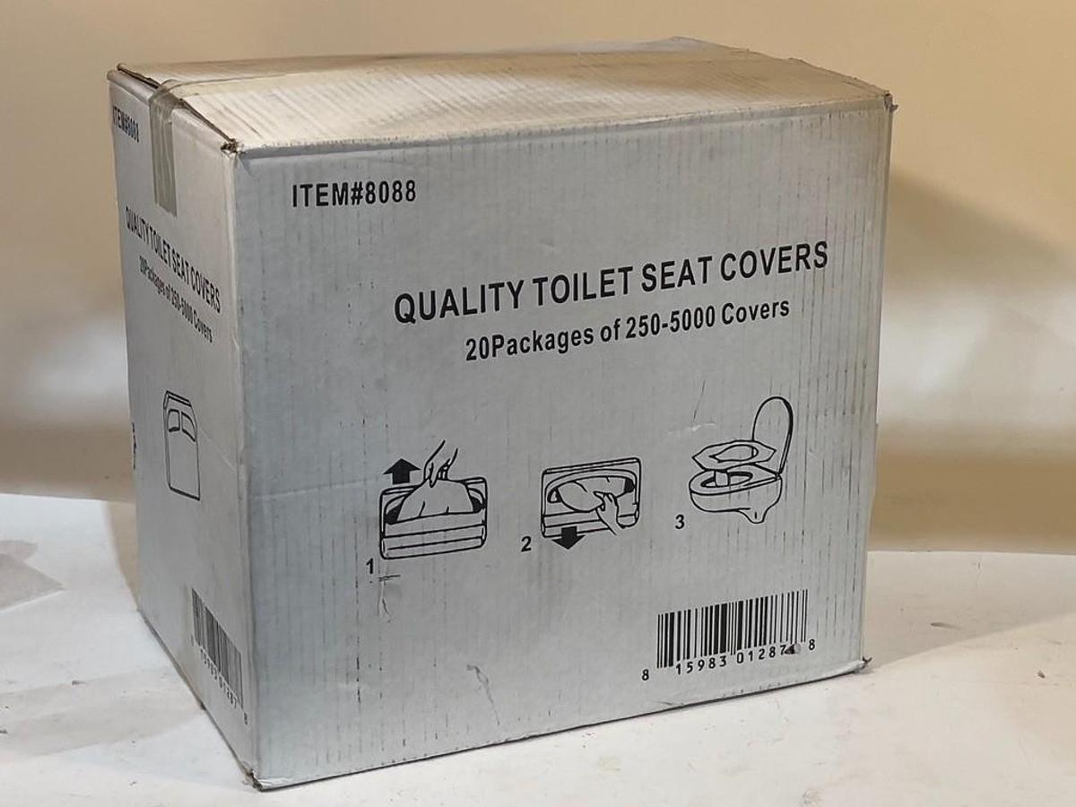 Vital International Solutions Item #8088 Toilet Seat Covers Box of 5000 (20x250)