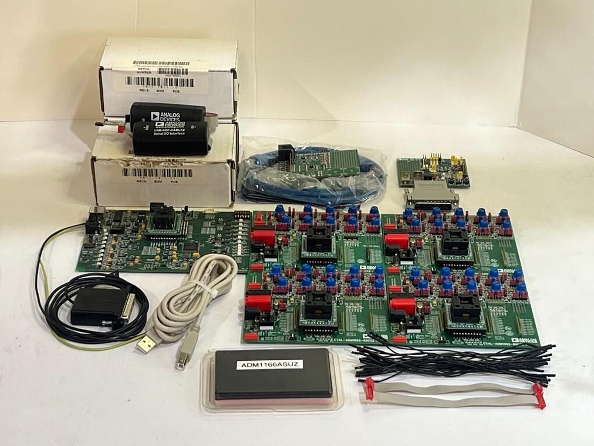 Used Lot of 12 Analog Devices Evaluation Kit Boards & USB Serial I/O Interfaces