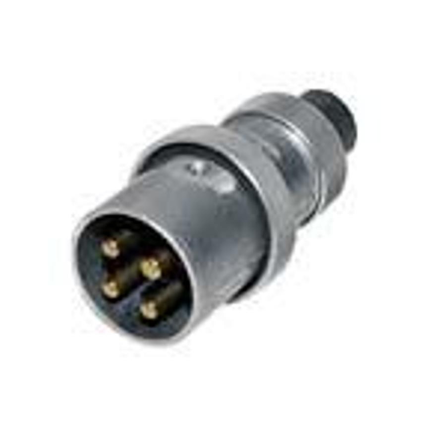 Used 4 PRONG HIGH VOLTAGE CONNECTOR. 600VAC @ 30Amp, 250VAC @ 20Amp ES4686