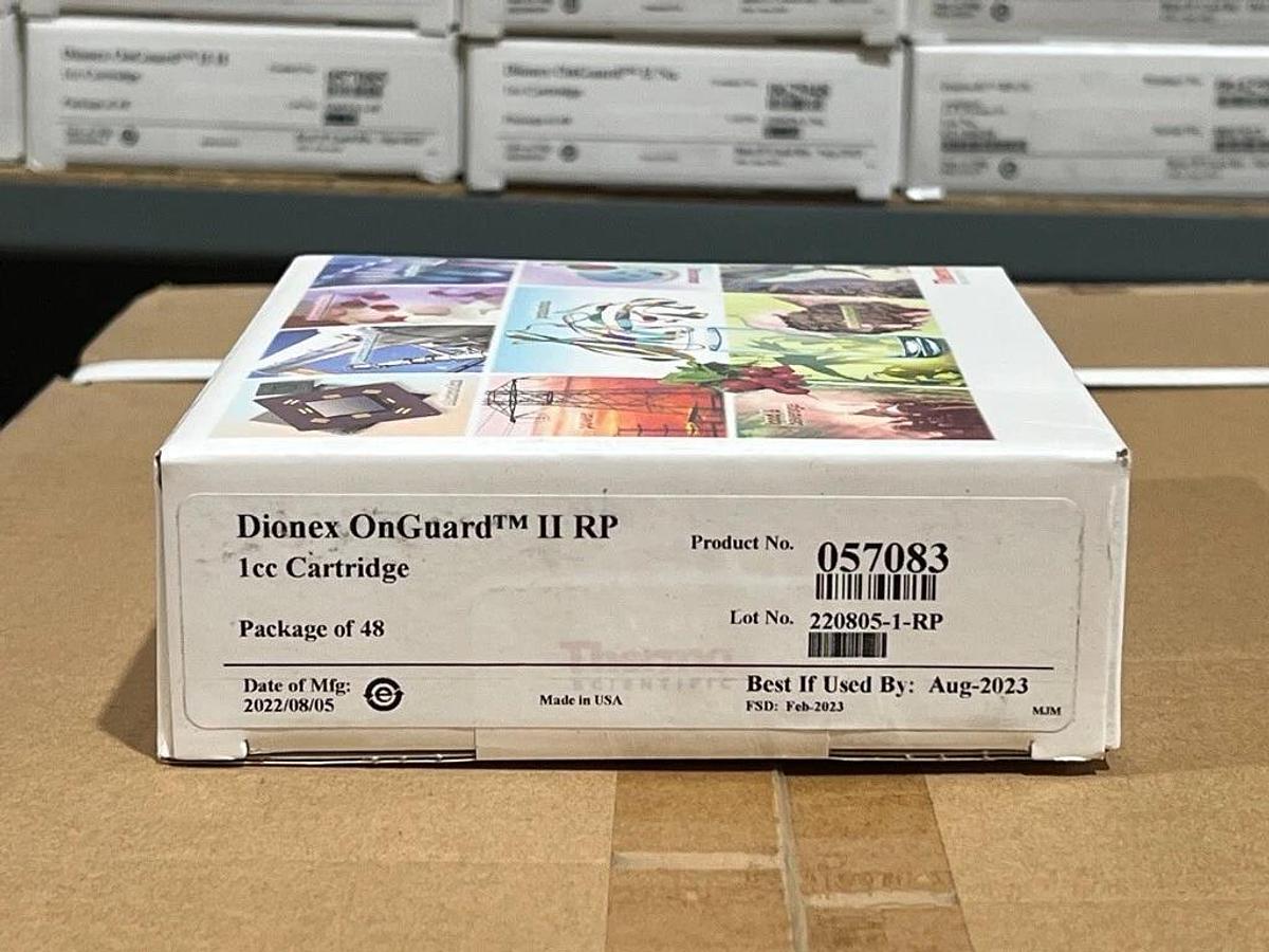 Used Package of 48 Thermo Scientific 057083 Dionex OnGuard II RP Cartridge 1cc (1mL)