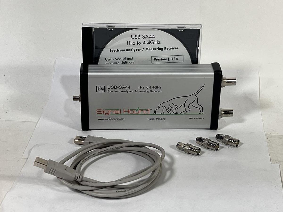 Signal Hound USB-SA44 4.4 GHz Spectrum Analyzer/Measuring Receiver + Accessories
