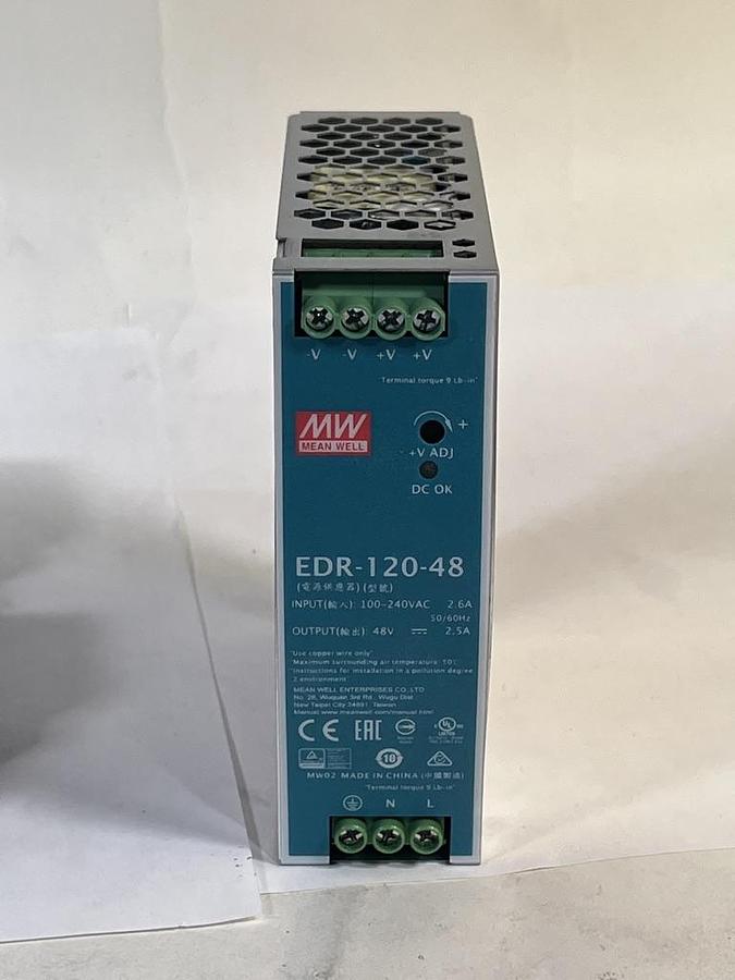 Lot of 8 Assorted Mean Well DIN Rail Power Supplies