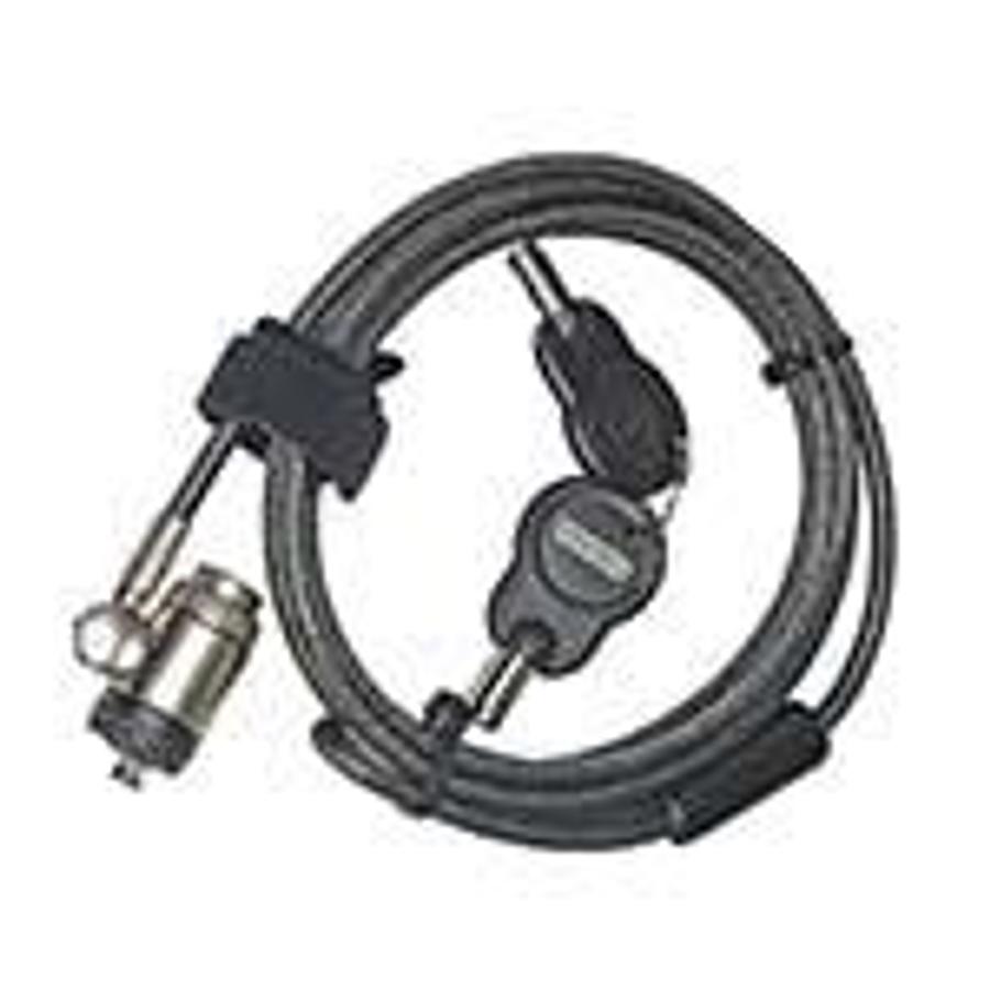 Used HP keyed security cable lock (626729-001) Dimensions: 72.04"H x 1.77"W, 6'L ES7727