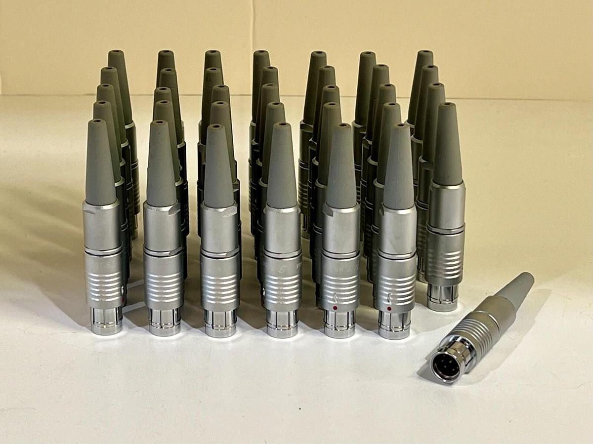 Used Lot of 50 Fischer 104 Series 9-Pin Male Connectors S 104 A055-130+ P/N 102921