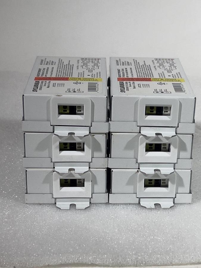 6 Pieces Sylvania QuickTronic QTP 1/2x18CF/UNV DM 1 or 2-Lamp T4 Electronic Ballast