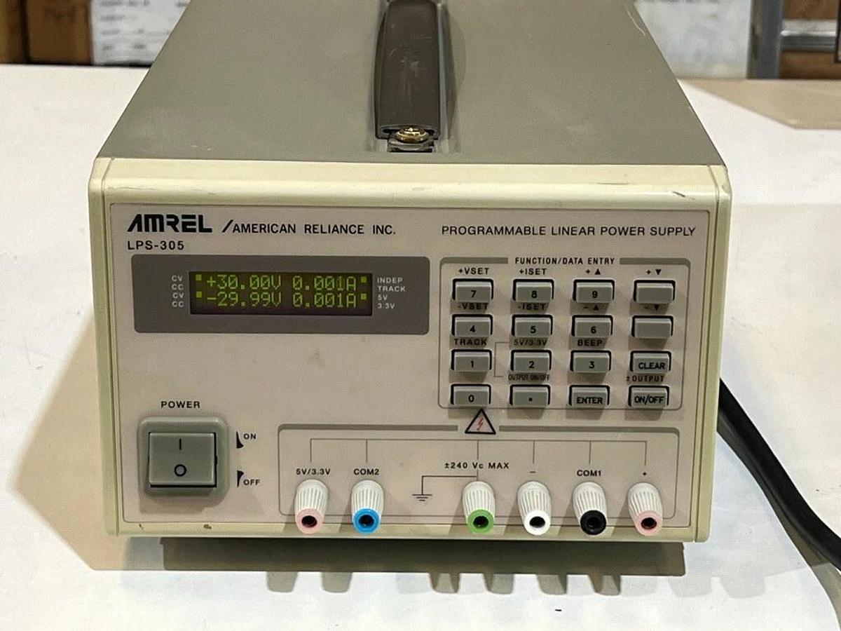 Used AMREL American Reliance LPS-305 Programmable Linear  +/- DC Power Supply