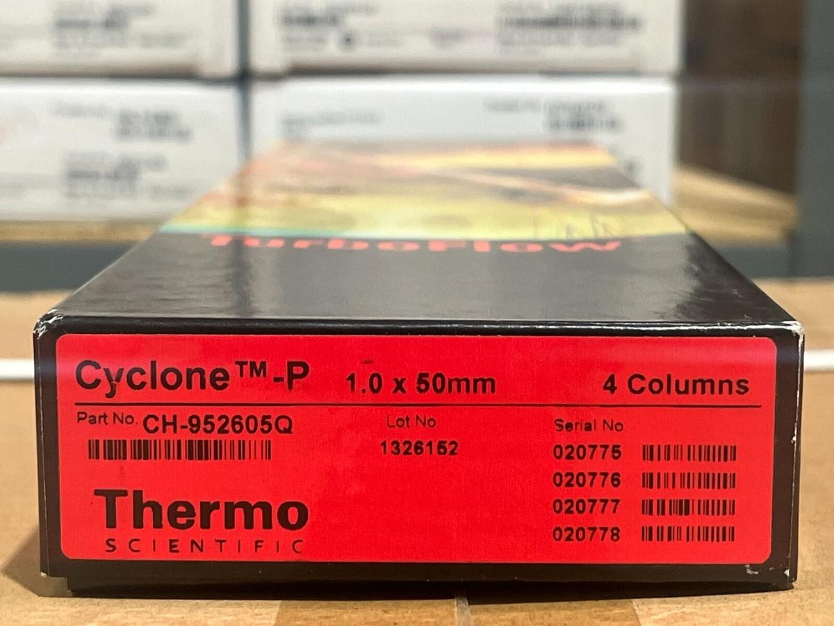 Used Box of 4 Thermo Scientific Turboflow Cyclone-P Columns 1.0 x 50mm P/N CH-952605Q