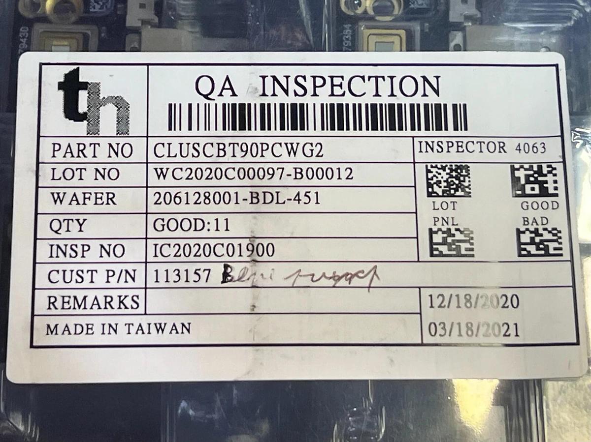 Used Luminus Devices CBT-90 Blue LED Module 65 Watts CLUSCBT90PCWG2