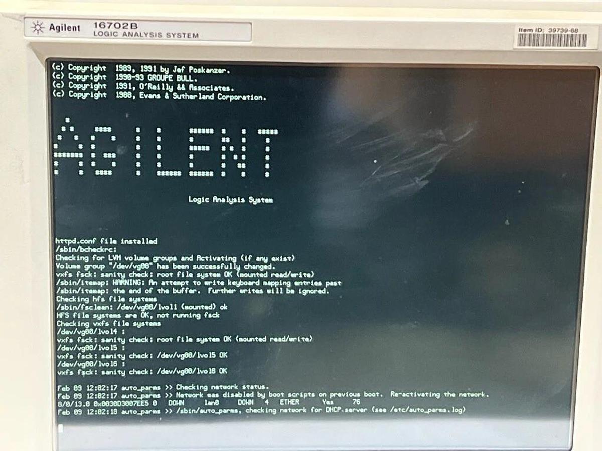 Used Agilent 16702B Logic Analyzer Analysis System with Opt # 003 and 16717A Module